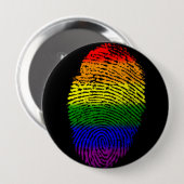 Schaltfläche "Rainbow Fingerprint LGBT Prix"-Butto Button (Vorne & Hinten)