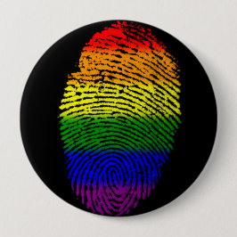 Schaltfläche "Rainbow Fingerprint LGBT Prix"-Butto Button