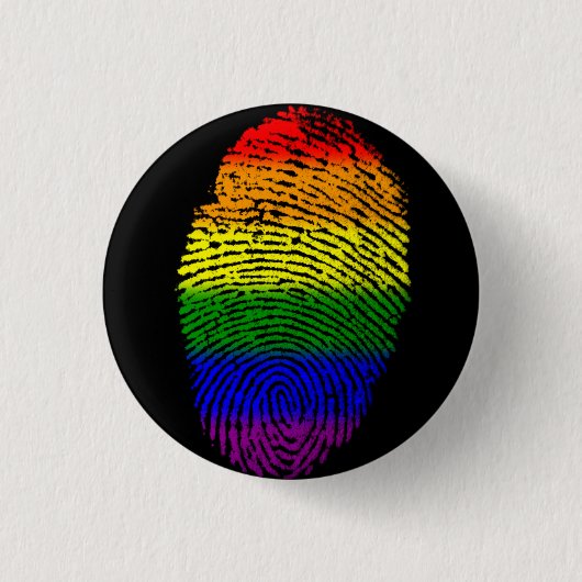 Schaltfläche "Rainbow Fingerprint LGBT Prix"-Butto Button (Vorderseite)