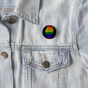 Schaltfläche "Rainbow Fingerprint LGBT Prix"-Butto Button
