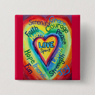 Schaltfläche "Rainbow Heart Spirit" Button