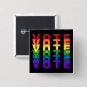 Schaltfläche "Rainbow Letters Square" Button (Vorne & Hinten)