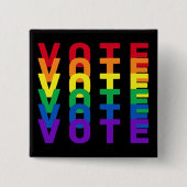 Schaltfläche "Rainbow Letters Square" Button (Vorderseite)