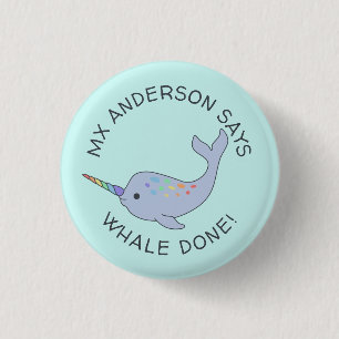 Schaltfläche "Rainbow Narwhal" Button