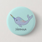 Schaltfläche "Rainbow Narwhal Name" Button (Vorderseite)