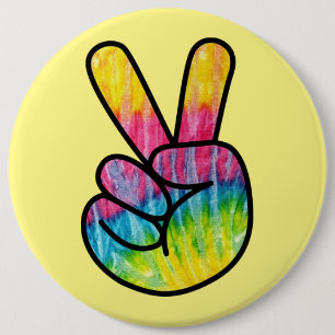 Schaltfläche "Rainbow Peace" Button