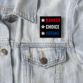 Schaltfläche "Ranked Choice Voting RCV Politische  Button (Beispiel)