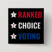 Schaltfläche "Ranked Choice Voting RCV Politische  Button (Vorderseite)