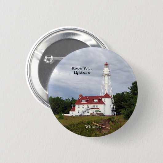 Schaltfläche Rawley Point Lighthouse Button (Vorne & Hinten)