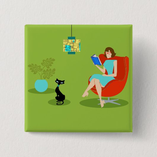 Schaltfläche "Reading Woman" Button (Vorderseite)