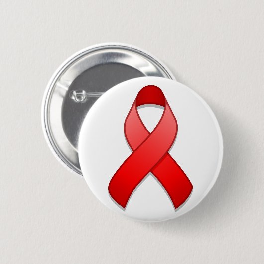Schaltfläche "Red Awareness Ribbon" Button (Vorne & Hinten)