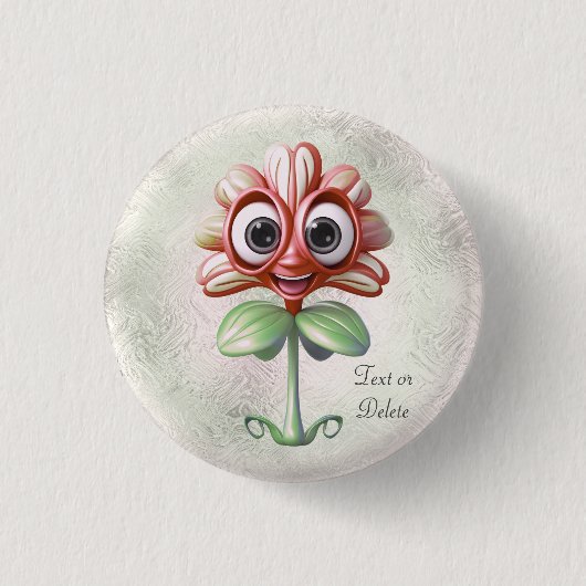 Schaltfläche "Red Blume" Button (Vorderseite)