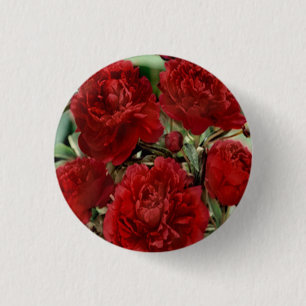 Schaltfläche Red Carnation Blume Button