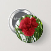 Schaltfläche Red Carnation Blume Button (Vorne & Hinten)