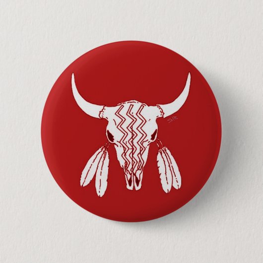 Schaltfläche Red Ghost Dance Buffalo Button (Vorderseite)