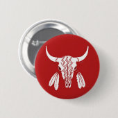 Schaltfläche Red Ghost Dance Buffalo Button (Vorne & Hinten)