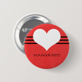 Schaltfläche "Red Modern Heart" Button (Vorne & Hinten)