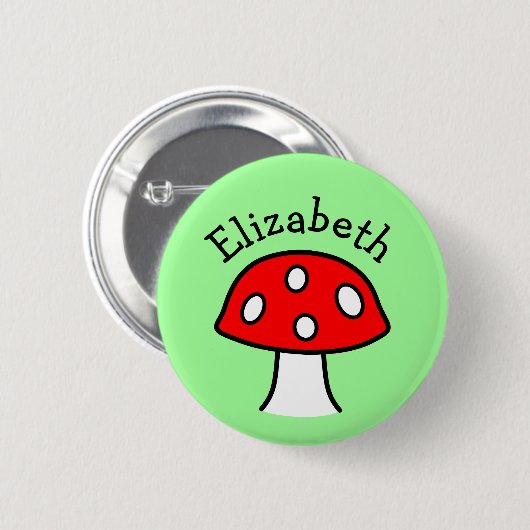 Schaltfläche "Red Mushroom Name" Button (Vorne & Hinten)