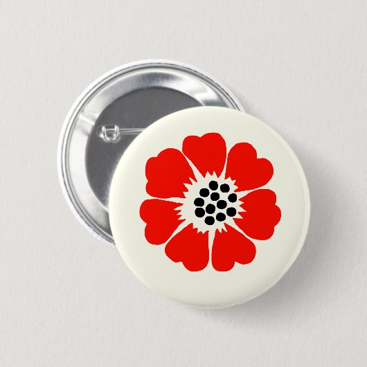 Schaltfläche "Red Poppy" Button (Vorne & Hinten)