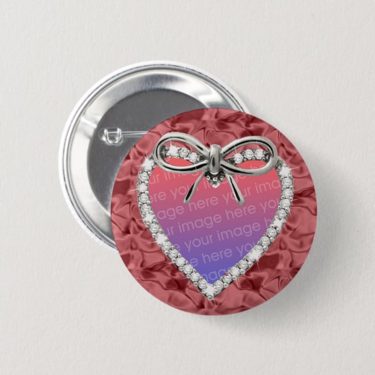 Schaltfläche "Red Round Diamond Heft Frame" Button (Vorne & Hinten)