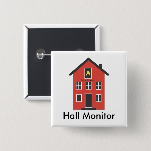 Schaltfläche "Red Schoolhouse Hall" Button (Vorne & Hinten)