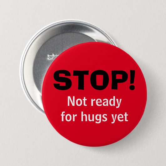 Schaltfläche "Red STOP No Hugs" Button (Vorne & Hinten)