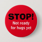 Schaltfläche "Red STOP No Hugs" Button (Vorderseite)