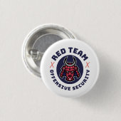 Schaltfläche "Red Team Cybersecurity" Button (Vorne & Hinten)