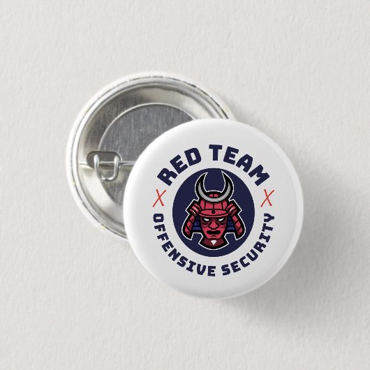 Schaltfläche "Red Team Cybersecurity" Button (Vorne & Hinten)