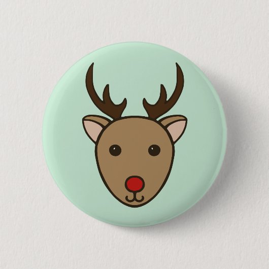 Schaltfläche Reindeer Holiday Button (Vorderseite)