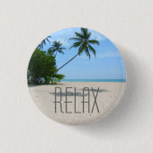 Schaltfläche "Relax" des tropischen Strandes Button (Vorderseite)