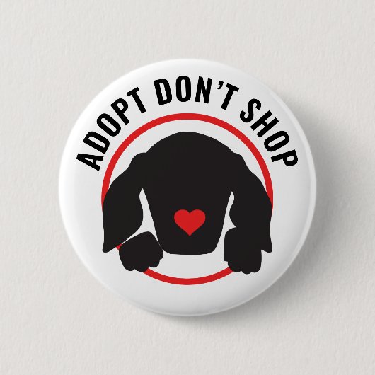 Schaltfläche "Rescue Dog"-Liebe Button (Vorderseite)