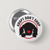 Schaltfläche "Rescue Dog"-Liebe Button (Vorne & Hinten)
