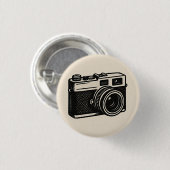 Schaltfläche "Retro Camera" - Vintages Abzeichen Button (Vorne & Hinten)