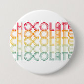 Schaltfläche Retro Chocolate Rainbow Button (Vorderseite)