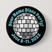 Schaltfläche "Retro Disco Ball" PERSONALISIERT Button (Vorderseite)