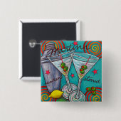 Schaltfläche Retro Martini Button (Vorne & Hinten)