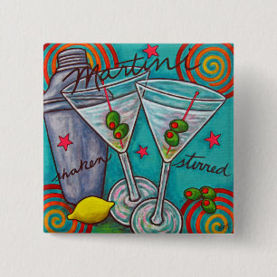 Schaltfläche Retro Martini Button