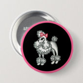 Schaltfläche "Retro Poodle" Button (Vorne & Hinten)