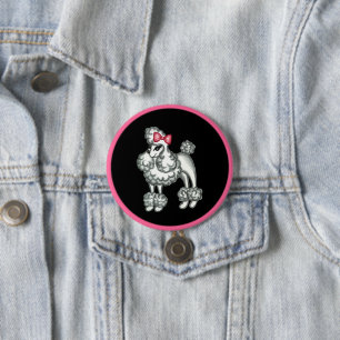 Schaltfläche "Retro Poodle" Button