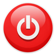 Schaltfläche "Riesenroter Power"