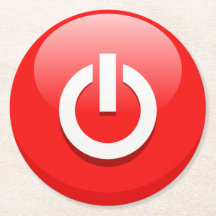 Schaltfläche "Riesenroter Power"