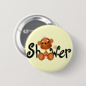 Schaltfläche "Rosa Baby Monkey" Button (Vorne & Hinten)