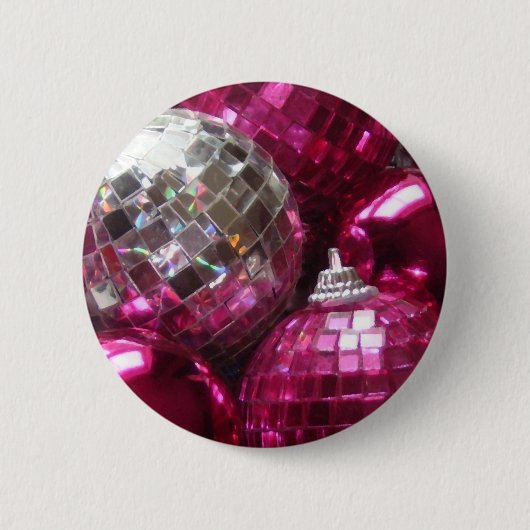 Schaltfläche Rosa Baubles Button (Vorderseite)