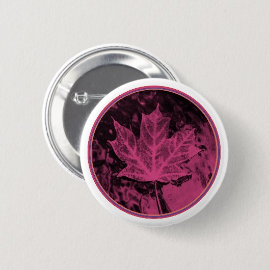 Schaltfläche "Rosa Blätter Verlassen" Button (Vorne & Hinten)