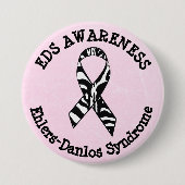 Schaltfläche "Rosa EDS Awareness Ribbon" Button (Vorderseite)