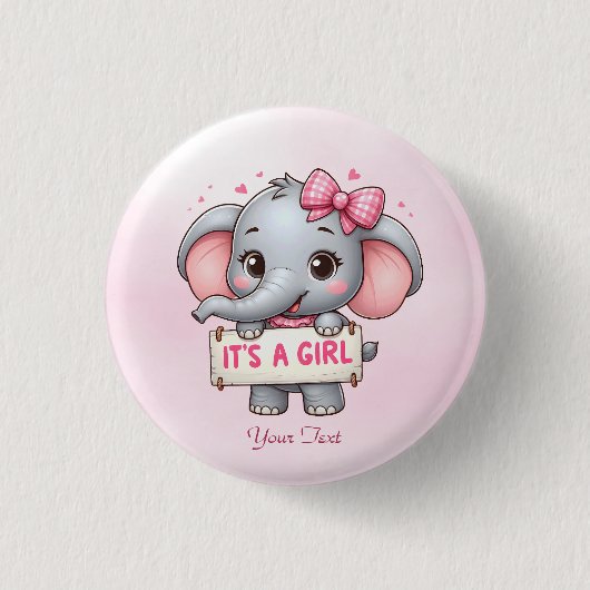 Schaltfläche "Rosa Elephant" Button (Vorderseite)