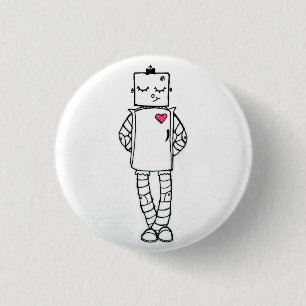 Schaltfläche "Rosa Herz" Button