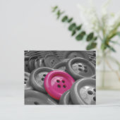 Schaltfläche Rosa Postkarte (Stehend Vorderseite)