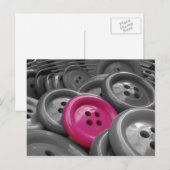 Schaltfläche Rosa Postkarte (Vorne/Hinten)
